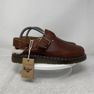 Dr. Martens Jorge II Faux Fur Lined Slingback Leather Mules Shoes Men’s 12 NWT